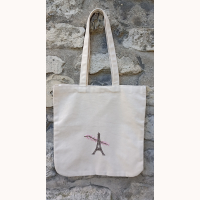 Eiffel Tower - Cherry Blossom Organic Tote Bag